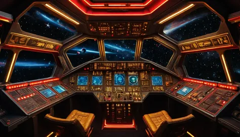 (masterpiece),(highest quality), highres, (extremely detailed), (best lighting) view from drivers seat, spaceship cockpit, space...