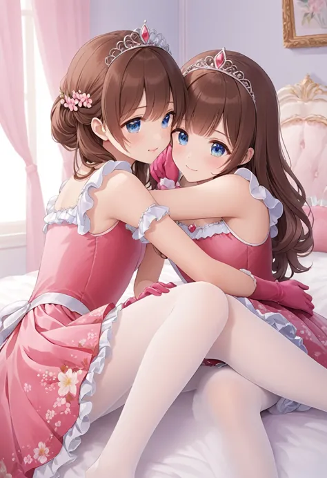 (Style-Princess) (1 man, 1 catgirl) (hetero, couple) (crossdressing, fully clothed) (brown hair, blue eyes) (portrait) (women's ...