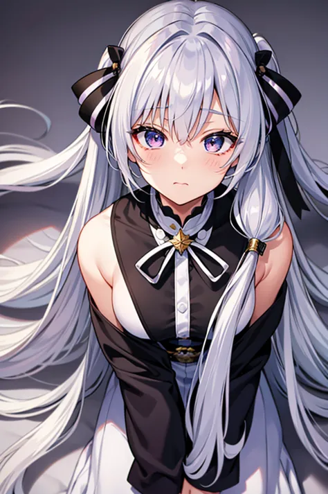 score_9,from above,silver hair, twintails, very long hair, anime, best quality, masterpiece、(目を閉じる)、kiss、pov, face focus,
