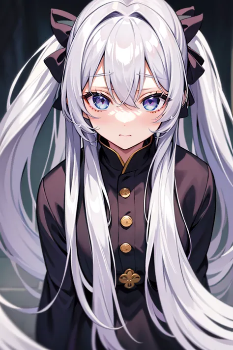 score_9,from above,silver hair, twintails, very long hair, anime, best quality, masterpiece、(((目を閉じる)))、唇を近づける、pov, face focus,
