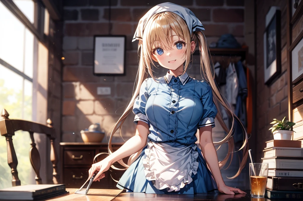 (Tabletop, Highest quality:1.2), Cowboy Shot, alone, One Girl, Kaho Hyuga, smile, View your viewers, Holding Tray, Twin tails, Head scarf, Maid, Frills, Blue Shirt, Waist apron, puffy short sleeve, Blue Skirt, Thighs Thighs Thighs Thighs, White glow,
One Girl, Sex, On the bed, throw, , Mission Grab, Missionaries, Tabletop, Highest quality,Mission Grab,Doggie Grab,kawashiro nitori