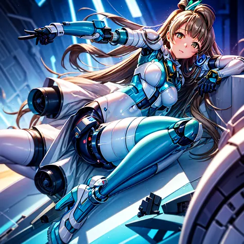 masterpiece, high quality, During the mechanized modification operation、Minami Kotori, who has been turned into a mechanical bod...