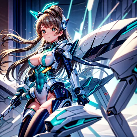 masterpiece, high quality, During the mechanized modification operation、Minami Kotori, who has been turned into a mechanical bod...