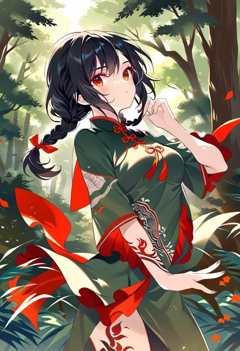 break perfect anatomy、(high resolution:1.2)、incredible illustrations、(cute illustrations:1.2)、() （beautiful background(forest)) ...