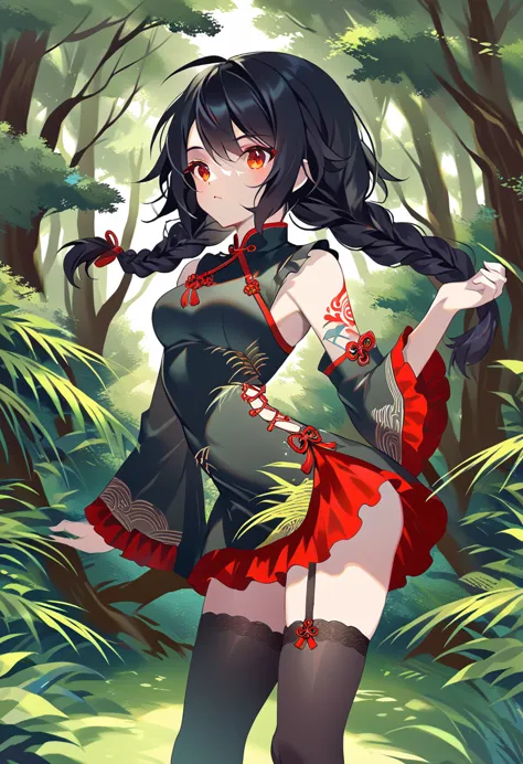 break perfect anatomy、(high resolution:1.2)、incredible illustrations、(cute illustrations:1.2)、() （beautiful background(forest)) ...