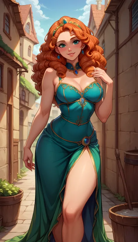 score_9, score_8_up, score_7_up, rating explicit, source_comic, detailed soft lighting, 1girl, (disney's merida, orange-red hair...