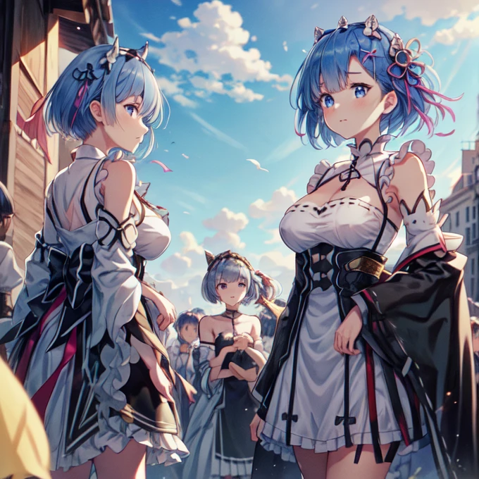 1 un grupo de personas paradas en un patio con mucha gente, Grandes multitudes de campesinos, tipo, anime isekai popular, genshin, isekai, muchos npc en las calles, anime de amigo de la sabiduría, personajes de azur carril, del videojuego azur lane, guweiz, estilo anime como el destino/Estancia de noche, gran multitud 2 un grupo de personas paradas en un patio con mucha gente, una foto de Jin Homura, tendencia en pixiv, mingi, Grandes multitudes de campesinos, tipo, anime isekai popular, genshin, isekai, muchos npc en las calles, anime de amigo de la sabiduría, personajes de azur carril, del videojuego azur lane