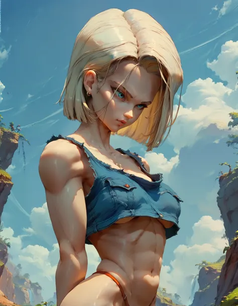 Android-18 [Dragon Ball Z] (cutesexyrobutts) - Hentai Arena, anime, anatomically correct, super detailed, high quality, 4K