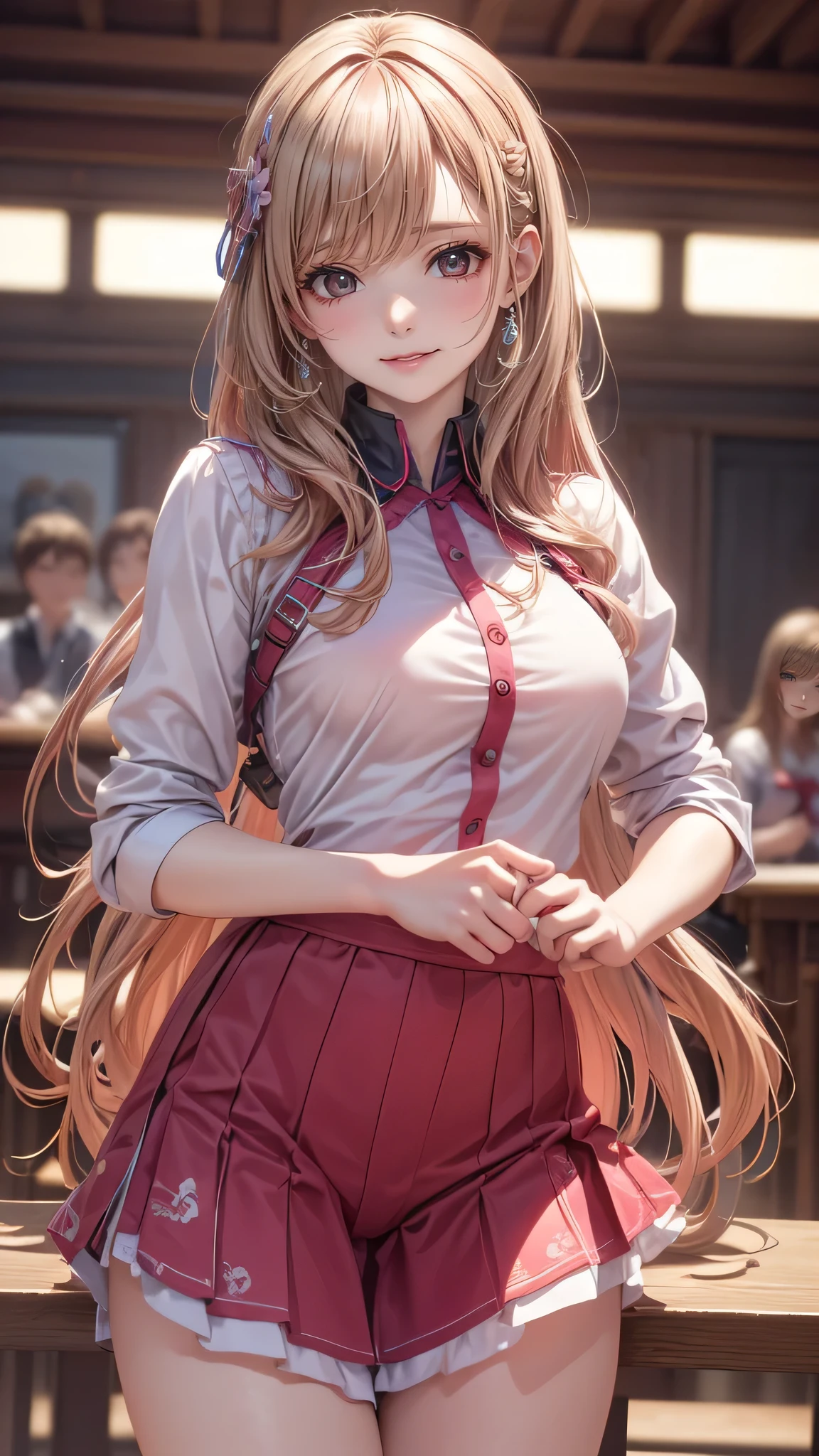 high school girl,(random dance pose),(Highest image quality, (8K), Ultra-realistic, Best Quality, High quality, High Definition, high quality texture, high detailing, Beautiful detailed, fine detailed, extremely details CG, Detailed texture, realistic representation of face, masterpiece, presence, Dynamic, Bold)