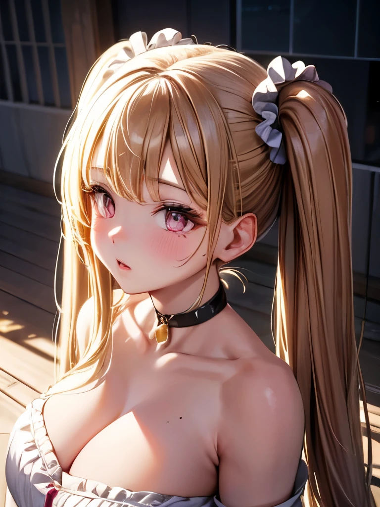 masterpiece, Highest quality, Very detailed, High resolution, expensive resolution, High resolution, 4K, 8k, Unity 8k wallpaper, Extremely detailed CG, masterpiece, 2D, 3d, Beautiful details, depth, Fine texture, Highest quality: 1.3, Perfect focus, Crispy skin, he,
Very cute anime girl, he氏とのデートで懇願する顔, look up, Big Breasts, expensive brown hair in twin tails, Cute clothes Mole under eye, View your viewers, expensive, blush, Mole, Open your lips,, heart, Pink Eyes, choker