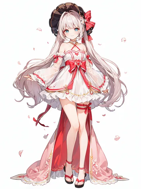 full body ,dynamic standing ,(เหมือนจริง:1.37)、full body ,(ผลงานชิ้นเอก), chattotori， 1girll， pink sleeve， solo，cat ears， long p...