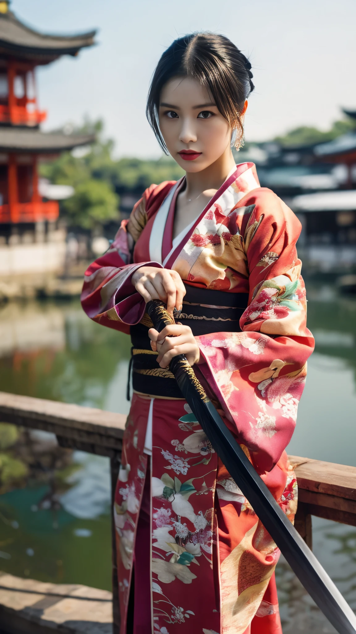 Schöne Chinesin, (), niedliches Gesicht, rote Lippen, weiße feuchte Haut, Maulwürfe, Tränensäcke,
brechen,
Femininer Körper mit hoher sportlicher Leistungsfähigkeit, Körper eines weiblichen Fitnessmodels, Femininer Körper mit harten Tönen, (Muskeln: 1.2), (Schöner Bauchnabel),
brechen,
Kampfsportler, Kung Fu fighter, Idol,
brechen,
(trage einen süßen Kimono: 1.3), (Kimono mit hoher Belichtung), (rote lange Stiefel 1.3), Halskette, sehr große Ohrringe, Kurze Länge,
brechen,
Kurzes Haar, (Kurzes Bob-Haar), (bangs: 1.2), (pinkes Haar: 1.3), (welliges Haar),
brechen,
(Sehr großes japanisches Schwert: 1.4), (Den Griff eines japanischen Schwertes in der Hand halten: 1.3), (raising a Sehr großes japanisches Schwert: 1.2), (eine kämpferische Haltung einnehmen),
brechen,
(Japanisches Tattoo: 1.4),
brechen,
Meisterwerk, Perfekte Beleuchtung, ultrahohe Auflösung, 8K, (sehr detailliert:1.4), (Vorderansicht), in die Kamera schauen, melancholischer Ausdruck,
brechen,
(Stadt Tokio, viele Menschen im Hintergrund), Japanischer Stadthintergrund,