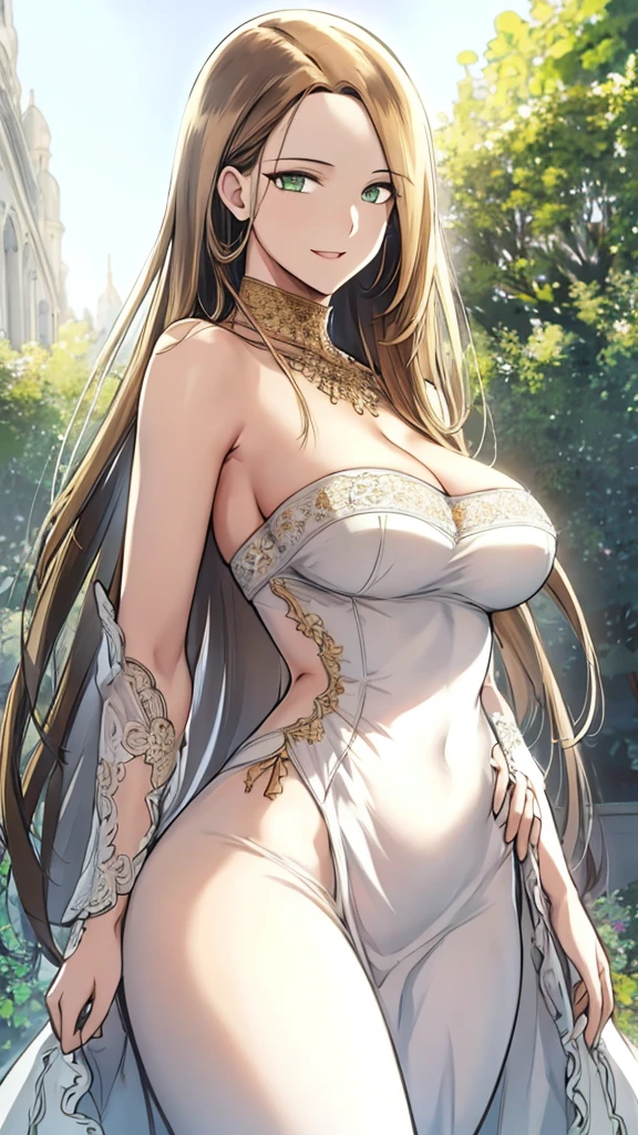 Masterpiece, (Best Quality), 1woman,1 girl ,beautiful woman, altairdb, wide, green eyes,   black fur,, White dress, collar, dress, jewelry, divine, ,SMILE, ,earrings , vibrant colors ,natural lighting  ,RTX,  perfect proportions, beautiful, (detailed face:1.2), escape, (Perfect eyes:1.1) ,(photorealistic:1.1), 8K uhd,  looking at a spectator, outdoor,  simple background, (full bodyesbian:1.2)