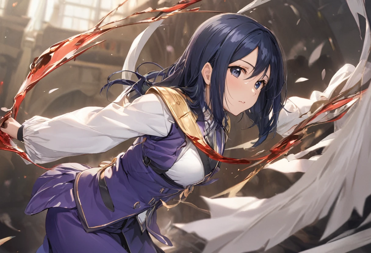 Love Live adult Kanan Matsuura, masterpiece, highest quality, gloss, clothing random, sensitive, beautiful background, transformed into an ally of justice, Inserted by the enemy