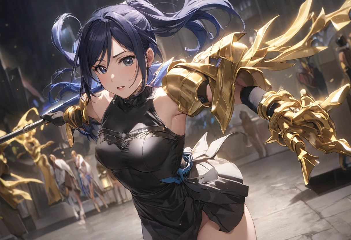 Love Live adult Kanan Matsuura, masterpiece, highest quality, gloss, clothing random, sensitive, beautiful background, transformed into an ally of justice, Held down by the enemy