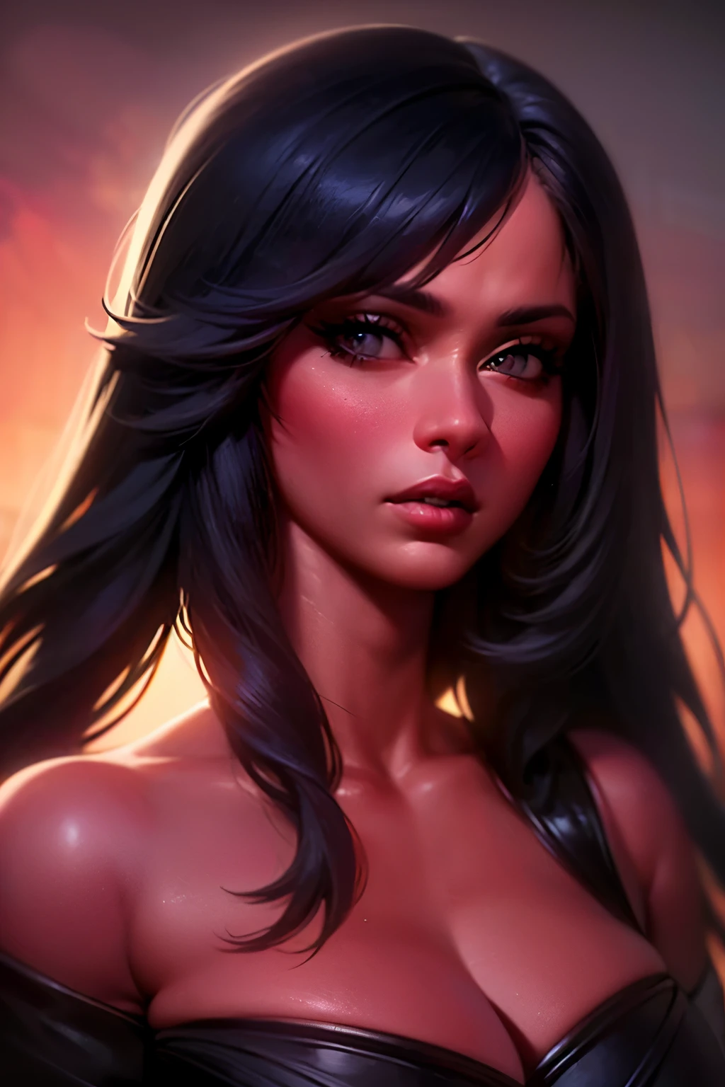 a beautiful woman, beautiful detailed eyes, beautiful detailed lips, extremely detailed face and portrait, long eyelashes, elegant dress, dramatic pose, (best quality,4k,8k,highres,masterpiece:1.2),ultra-detailed,(realistic,photorealistic,photo-realistic:1.37),dramatic lighting, cinematic, vibrant colors, elegant, fantasy, digital painting