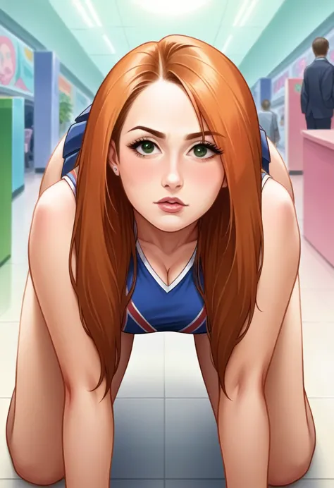 Masterpiece, raw, beautiful art, professional artist, 8k, very detailed face, very detailed hair, 1girl, Kim Possible, wearing M...