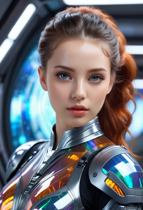 (best quality,4k,highres,masterpiece:1.2),ultra-detailed,(realistic,photorealistic:1.37), 1girl, (sci-fi futuristic transparent ...