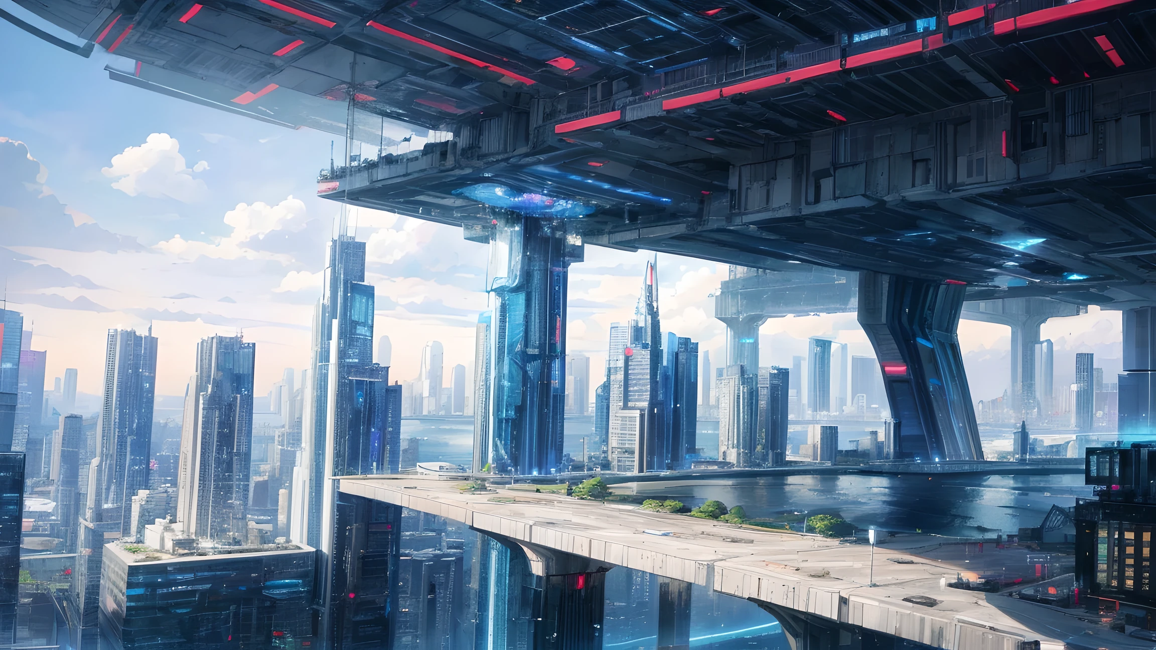 (Best quality,4K,8K,A high resolution,Masterpiece:1.2),Ultra-detailed,(Realistic,Photorealistic,photo-realistic:1.37),Futuristic floating city,Futuristic technology,Huge urban high-tech tablet platform,Airship,Floating in the sky,Futuristic city,Small airships around,High-tech hemispherical platform,Colorful lights,Advanced architecture,modernn architecture,skyscrapper,Access the cloud,Scenic beauty,view over city,Impressive design,Blend seamlessly with nature,energetic and vibrant atmosphere,Futuristic transportation system,Parking is suspended,Transparent path,Lush greenery,Sky gardens,cascading waterfalls,Magnificent skyline,reflections on the water,Sparkling river,Architectural innovation,futuristic skyscrapers,Transparent dome,The shape of the building is unusual,Elevated walkway,Impressive skyline,Glowing lights,Futuristic technology,Minimalist design,Scenic spots,Panoramic view,Cloud Piercing Tower,Vibrant colors,epic sunrise,epic sunset,Dazzling light display,magical ambiance,The future city,Urban Utopia,LuxuryLifestyle,Innovative energy,sustainable development,Smart city technology,Advanced infrastructure,Tranquil atmosphere,Nature and technology live in harmony,Awesome cityscape,Unprecedented urban planning,Architecture connects seamlessly with nature,High-tech metropolis,A cutting-edge engineering marvel,The future of urban living,Visionary architectural concept,Energy-efficient buildings,Harmony with the environment,A city floating above the clouds,Utopian dreams become reality,The possibilities are endless,State-of-the-art transportation network,Green energy integration,Innovative materials,Impressive holographic display,Advanced communication system,Breathtaking aerial view,Quiet and peaceful environment,Modernist aesthetics,Ethereal beauty