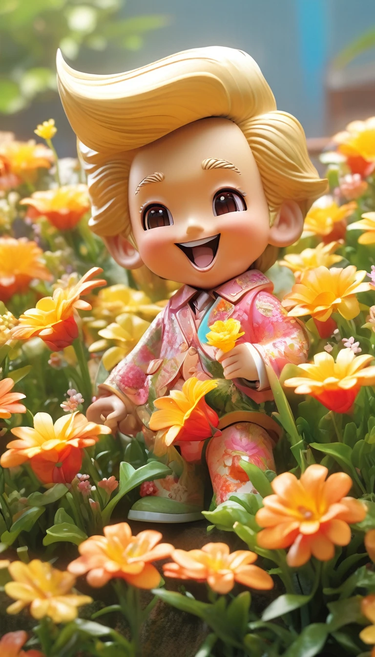 (masterpiece),(Highest quality),(Very detailed), (whole body:1.2), 1 Trump ,Little,cute, smile, Open your mouth, flower, Outdoor, I&#39;m playing the guitar, music, beret, Holding the guitar, Jacket, blush, wood, :3, shirt, short hair, cherry blossoms, Green hat, Blurred, Brown Hair, blush stickers, Long sleeve, bangs, Headphones, Black Hair, pink flower, (Beautifully detailed face), (Beautiful attention to detail), 