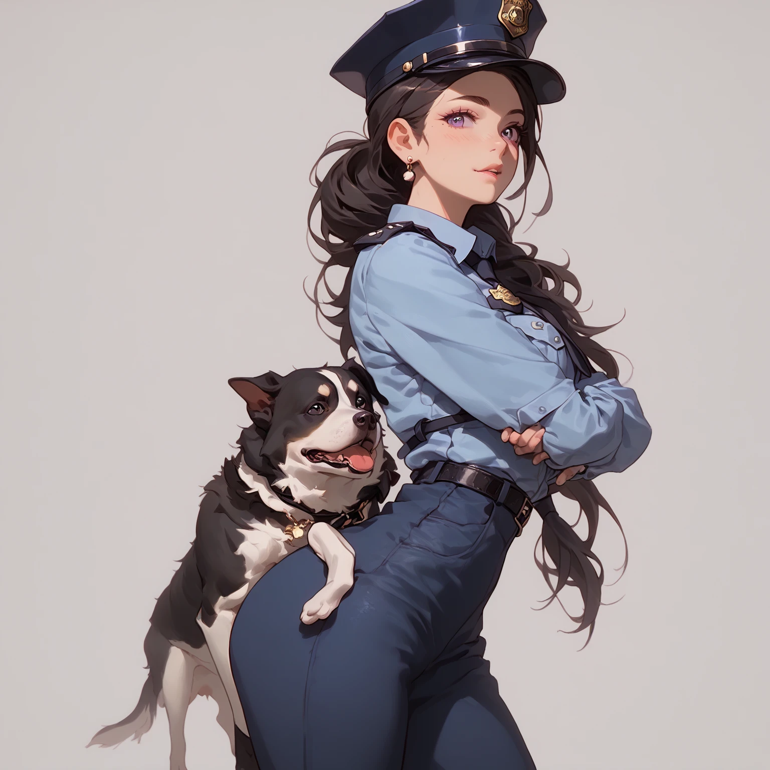 A dog police officer appears