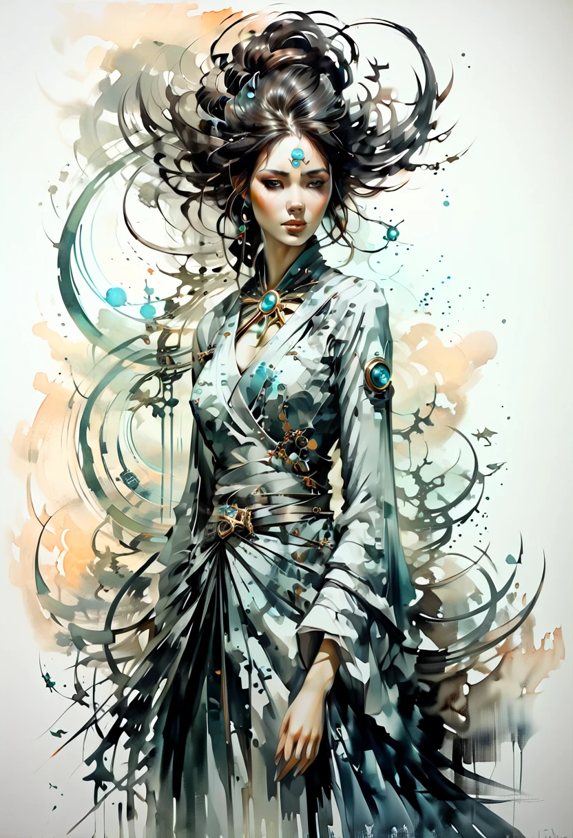 Beautiful neofuturistic woman,Same Ol’ Mistakes ,style of Peter Mohrbacher  --ar 9:16