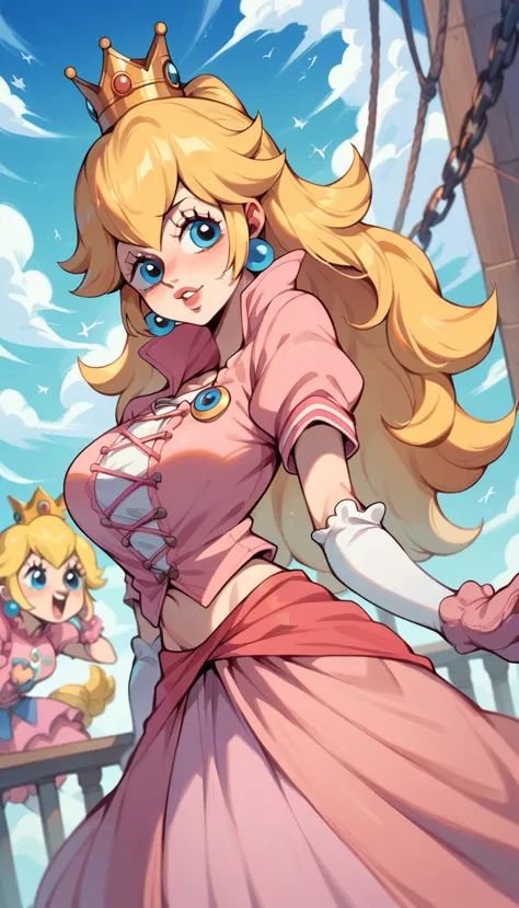 imagine princess peach if she were a pirate from the one piece anime