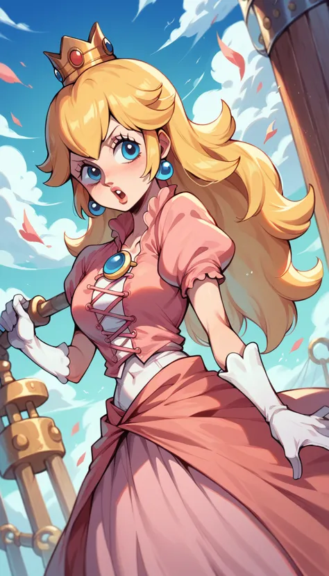 imagine princess peach if she were a pirate from the one piece anime