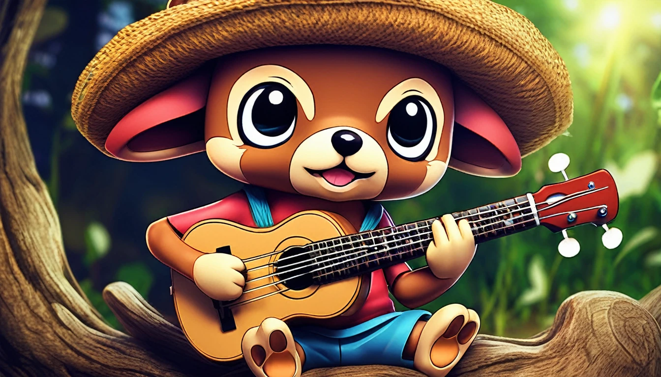 Tony Tony Chopper tocando Ukulele