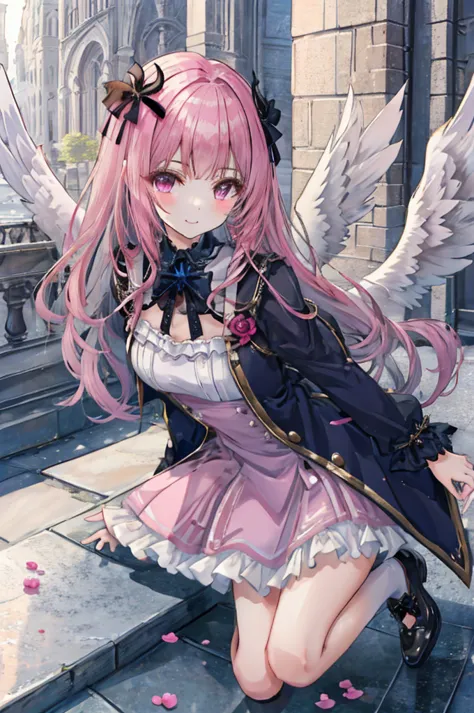 ideal beautiful girl、archangel、smile、very cute pink lolita dress