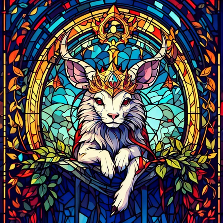 a beautiful little lamb; lying on his right side; He has fatal wounds on his legs and body (there are blood stains on his fur); there is a crown of thorns next to him (there is blood on the thorns of the crown); the little lamb has a firm, victorious look; bright but warm lighting; masterpiece; film production; intrinsic beauty of the image; masterpiece; high quality