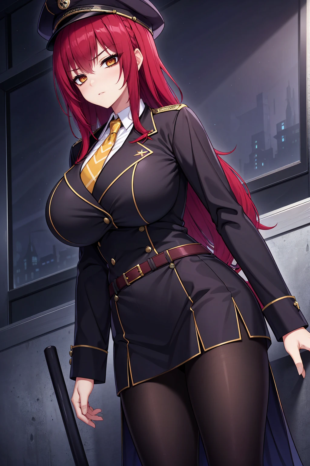 braided hair、braided hair,red-eyes,black-hair,bainded-hair,Braided Hair、long-hair,yellow-eyes,big-breast army-suit, white-armysuit-suit,black-pantyhose,mini-skirt,23 years old,older sister、Ultra-high resolution、Ultra HD,Braided Hair、red-tie,standing,milf,wife,,dark-makeup,、huge-breast,red-hair,red-hair,uniform、uniform、red-hair,military,yellow-eyes,military-cap,male,male-women,belt,angry,crack-skin,crack-skin