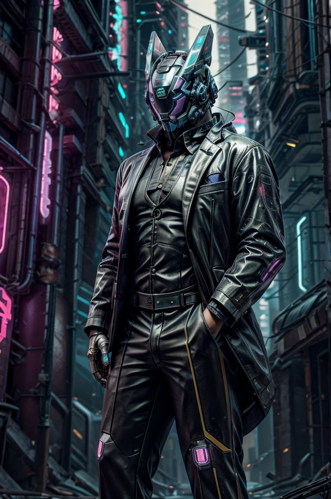 male, (muscular, full nude, only Glowing cyberpunk future helmet, business suit, casual suit,)  realistic,