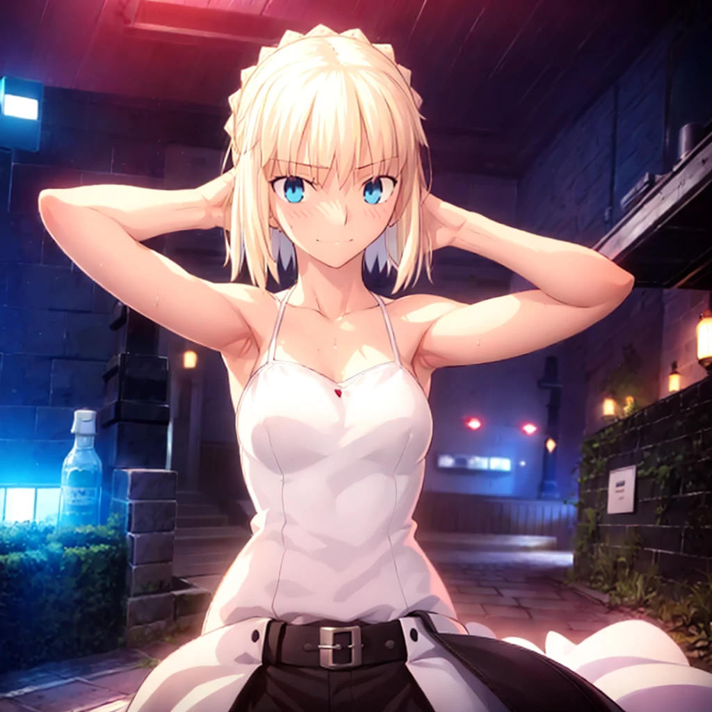 High resolution, 最high resolution,high resolution,{Things to know_f de stay night ufotable:1.15}, Rubio_ Best Quality, masterpiece, フルnude,Sweatだく,Blushing,smile,Armpitアップ,Sweat,Armpitを広げて見せている,bed,Moist,Blonde,whole body,pubic hairあり,Love juice,Armpit,side,sideの下,Armpitの下,sideアップ,Sweatをかいている,sideSweat,Upper Body, 1 person,sideズーム,Armpitズーム,Armpitを見せつける,sideを見せつける,両Arms behind head,nude,Raise your arms, Inner cavity reflection,whole body,Two arms,Alone,sexy,1 personだけ,Looking at me,膣からsemenが垂れている,front,pubic hair,Obscene lines,Ray tracing,Slender body,E Cup,Embarrassing,Armpit強調,side強調,ArmpitSweat,sideSweat,Wet Skin,Open your mouth,Noise Reduction,((Place your hands behind your head)),Emphasis on the crotch,Chest Enhancement,stage,Perfect lighting,体をfront,Look up,looking at the camera,真front,I don't want to go away.,体をfront,両Raise your arms,両Arms behind head,Embarrassing,Hands behind head,Hotel Rooms,bedの上,全naked,naked,膣からsemenが垂れている,bedに横たわる,,フルnude,オイルを塗ったテカテカのsideの下を見せる、オイルを塗った光沢のあるsideの下:1.30、Surreal、sideの下、オイルを塗った光沢のあるsideの下:1.30、光沢のあるsideの下、オイルを塗ったぬるぬのsideの下:1.30、ぬるぬるした光沢のあるsideの下:1.20、明るく詳細なsideの下、sideの下の細かいシワ:1.7、リアルなsideのシワ:1.7、sideの下を照らす光:1.4、side毛穴の細部まで), Armpit見せポーズ,side見せポーズ,Nipples,Nipplesが立っている,No clothes,素っnaked,Armpitアップ,sideアップ,NaughtyなArmpit,Naughtyなside,Sweat,Naughty,Arms behind head,Armpitを広げる,sideを広げる,Embarrassed look,Love juiceが垂れている,NaughtyなPussy,体をfrontへ,pubic hairが生えている,pubic hair,semen,semenまみれ,Naughtyな体,Naughtyな身体,NaughtyなPussy,Naughtyなgenital,genital,NaughtyなPussy,Naughtyなnaked,Naughtyなnaked体,Naughtyな肉体,Naughtyなボディー,恥ずかしそうにArmpitを見せている,恥ずかしそうにsideを見せている,lotion,lotionまみれ,Vaginal fluid,Vaginal fluidが垂れている,Love juice,Love juiceが垂れている,semenでベタベタ,Sticky with semen,Sperm,Spermまみれ,Spermでベタベタ,Pussy,Pussyを見せつける,Pussy,Pussyを見せつける,Embarrassed look,Groinにタトゥー,Groin,View your viewers,genital,女genital,湿ったArmpit,湿ったside,smile,4K,（8k）,Noise Reduction,Place your hands behind your head,Emphasis on the crotch,((Place your hands behind your head)),(Shiny, oily skin), Raise the hand, (Raise your arms above your head:1.5), Put your arms behind your head, sideの下, (sideの下 into viewer's face:1.5), (View your viewers:1.5), Raise the hand,蒸れたArmpit,蒸れたside