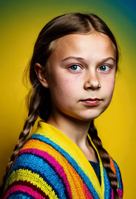 A close up of a young girl with long hair and blue eyes - SeaArt AI