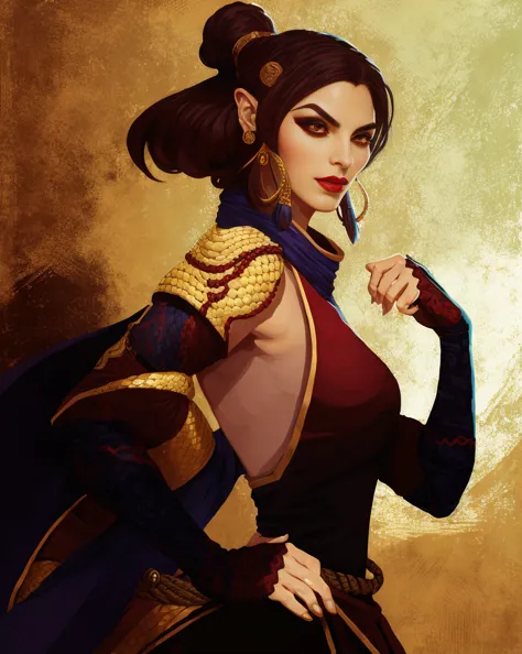 dnd portrait of female yuan ti, dnd portrait of snake woman, monk, martial artist, thief