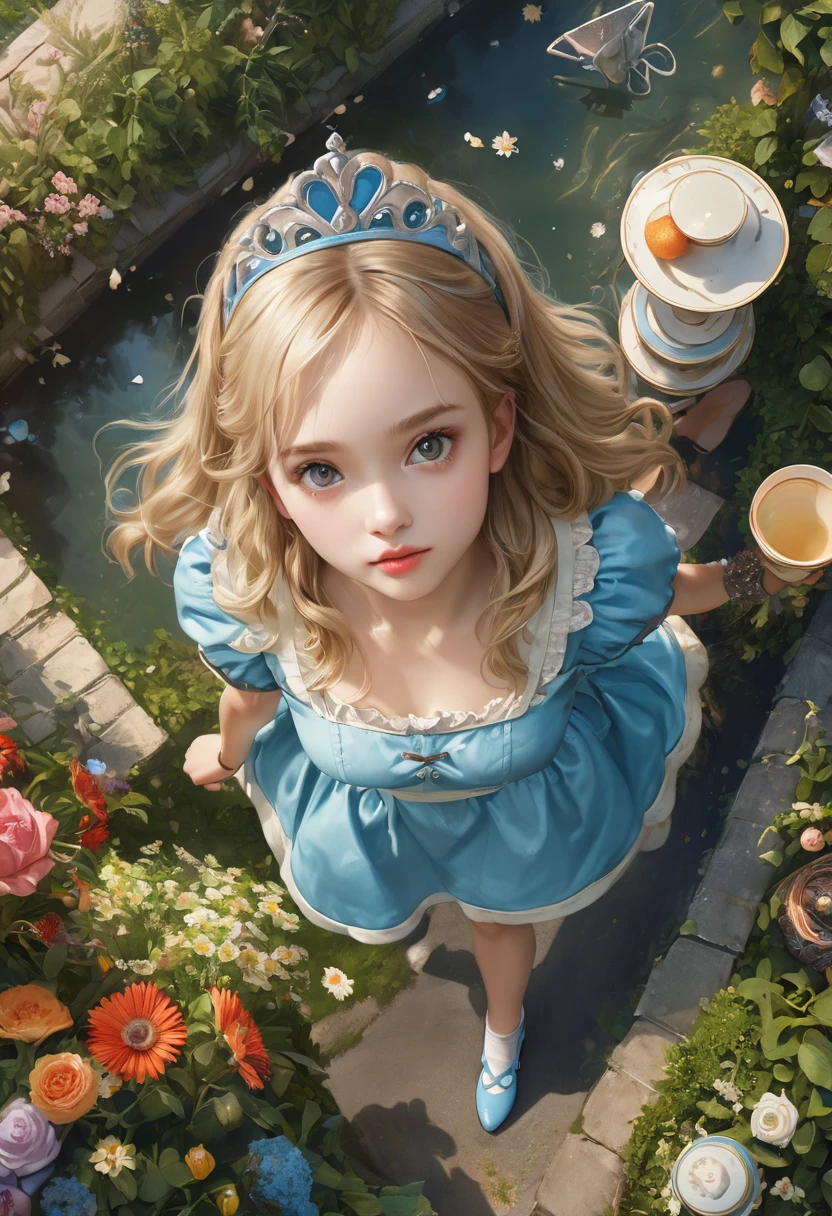 ,View from the air,Aerial photos,Full body image,The whole body is projected,Realistic, (masterpiece,Highest quality:1.4),(8k,RAW Photos,Realistic:1.2),Not safe at work, Detailed skin,Detailed face,One Girl,Princess,Alice in Wonderland,Cute Face, Super Resolution,Retro realistic detailed illustration,,{{{Elaborate,complicated,wonderful,delicately,Extraordinary,Prudent,point,Incredibly,Obsessed,craftsman&#39;S,subtle,Celebrities,Skillful,Vibrant, Vivid, complicatedな}}}, Sharply focused edges, fresh natural gradation, Highest quality, wonderful品質, so beautiful, Absurd, Pub Sadness, ((yellow, situation, Frillsの, yellow layered, mini skirt,Overskirt)), ((白いFrillsエプロン)),((Shiny Wavy Hair)), Crown, Ankle boots, Under the skirt, dress, (((Jumping))), Please put your feet up, (Frillsの Shirt), ゴシックdress, hair band, Short sleeve, Bow hair, Happy, ;p, Medium Bob, (blonde), ((Wavy Hair)), Shimmering eyeS, blue eyes, ((yellow hair band)),(((White Frillsの PantieS))), (((Skirt flip))), Laughter, blush, dress, Alice (Alice in Wonderland), (Cape), White Frillsの legwear, ((yellow the Bow)), Puff sleeves, prohibit, Short sleeve, ((yellow bow ribbon)), Long Hair, (White Frillsの apron), (((tiara))), (((Holding a cute magic wand))). White Frillsの legwear, Frills, yellow ゴシックdress,: q, ((Heart Necklace)), ((ring)), masterpiece, Highest quality, Not safe at work, , , 14, Braided bangs, Arm Garters, Baby Face ,Eyes sparkling, Flat Chest, It has been,It has beenii,pastel colour,(Wonderland Garden:1.3),imagine, ((Soap bubble)), Heart Background, (watercolor),