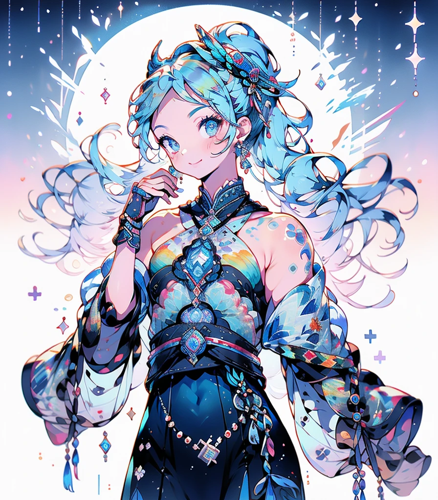 masterpiece, super high quality, ( 非常にdetailedなオリジナルイラスト),1 person,Ice Princess,Around the ice, Frosty Theme,( 輝く黄colorい目:1.2), A light, cold smile, Arrogant look, Sexy Russian costume, blue crystal jewelry, Ice blue glowing tattoo,detailed,Realistic,4K High Definition,Mappa Studio,masterpiece,Highest quality,Official Art,figure,Clear lines,(nice_color),Perfect composition,Fantasy,Concentration,Front facing,No text