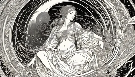 galactic traveler, ornate and intricate, decorative, highly detailed, elaborate, ornate, intricate, martin ansin and walter cran...