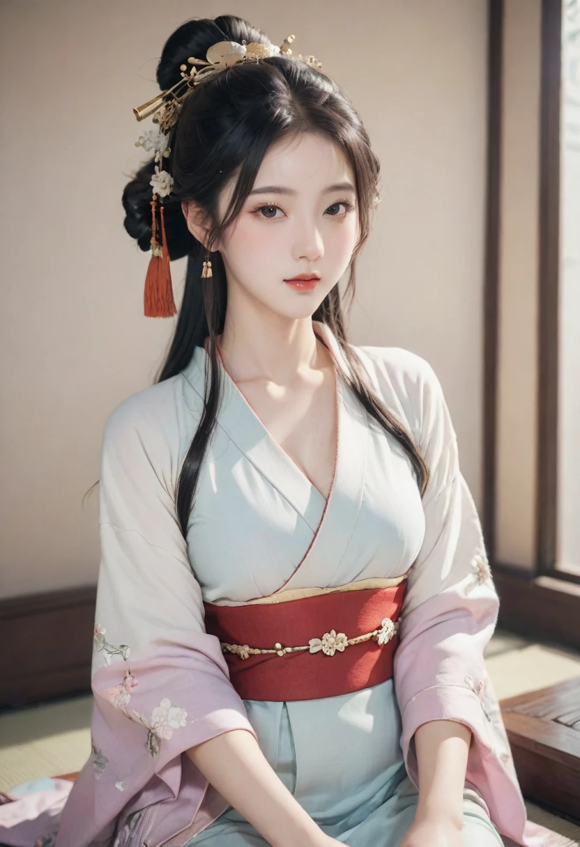 high quality, masterpiece, High Resolutiexist, 1 girl, blush, (Charming smile: 0.8), Star Student, Chinese Hanfu Lilac, Hair accessories, necklace, Jewelry, beauty, exist_Body, Tyndall effect, realism, Lotus Pexistd, Light Edge, Two-texiste Lighting, (High Detail Skin: 1.2), 8K Ultra HD, SLR camera, Soft Light, high quality, Volumetric Lighting, photo, High Resolutiexist, 4K, 8K, blur background