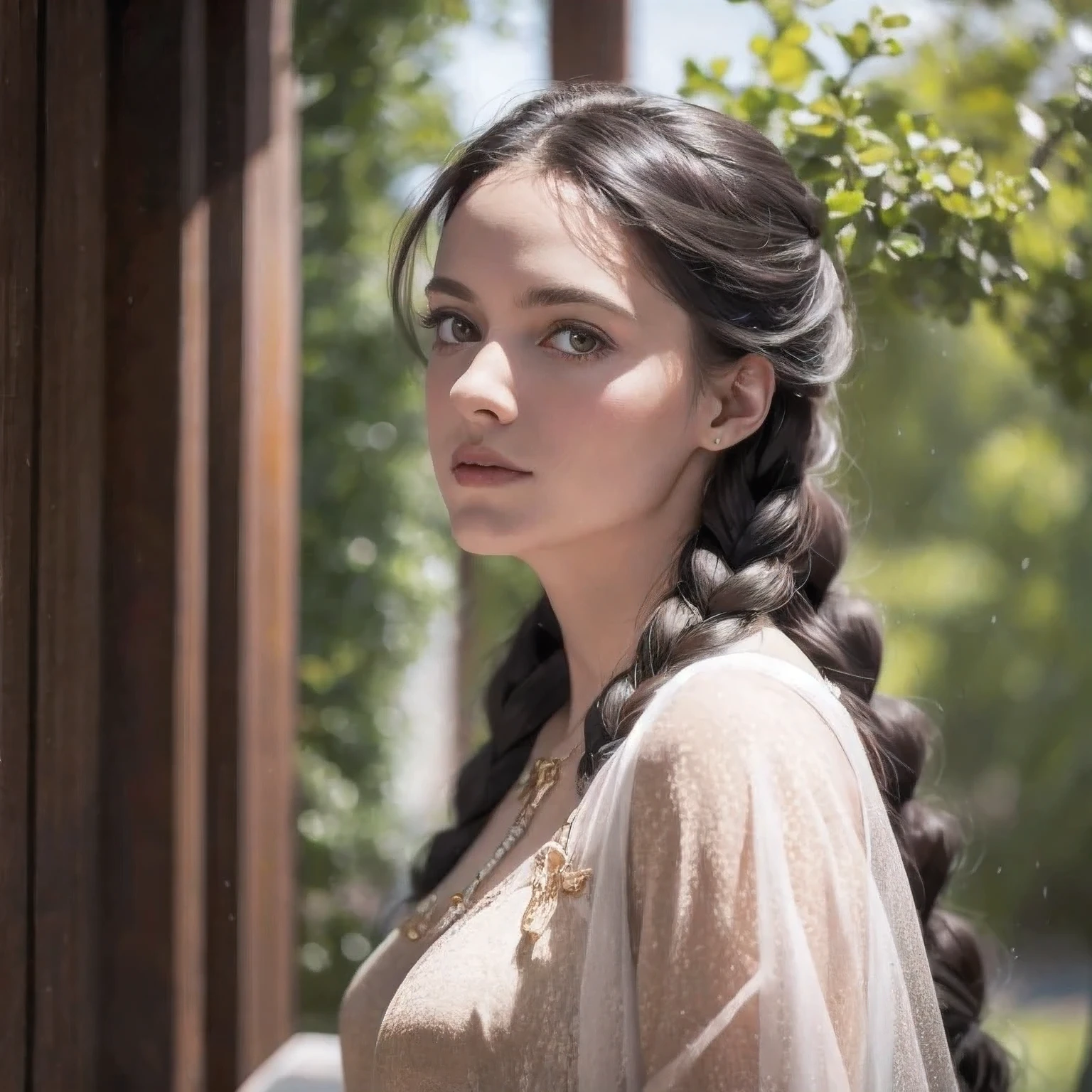 arafed photo of a woman with a braid in her hair, in her early 20s, maria fortuny, marianne collins, nadezhda tikhomirova, photo of young woman, leonora karrington, maria panfilova, anna kovalevskaya, anastasia ovchinnikova, lola dupre, e. h. beatrice blue