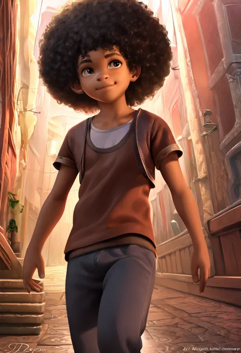 (a masterpiece, high quality, detailed 8k cg wallpaper and exquisite illustration) miguel, a young and talented afro-latino sorc...