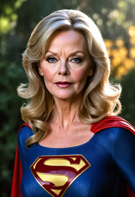 super old  Jean Smart Supergirl; HD. Photograph, ((realism)), extremely high quality RAW photograph, ultra detailed photograph, ...