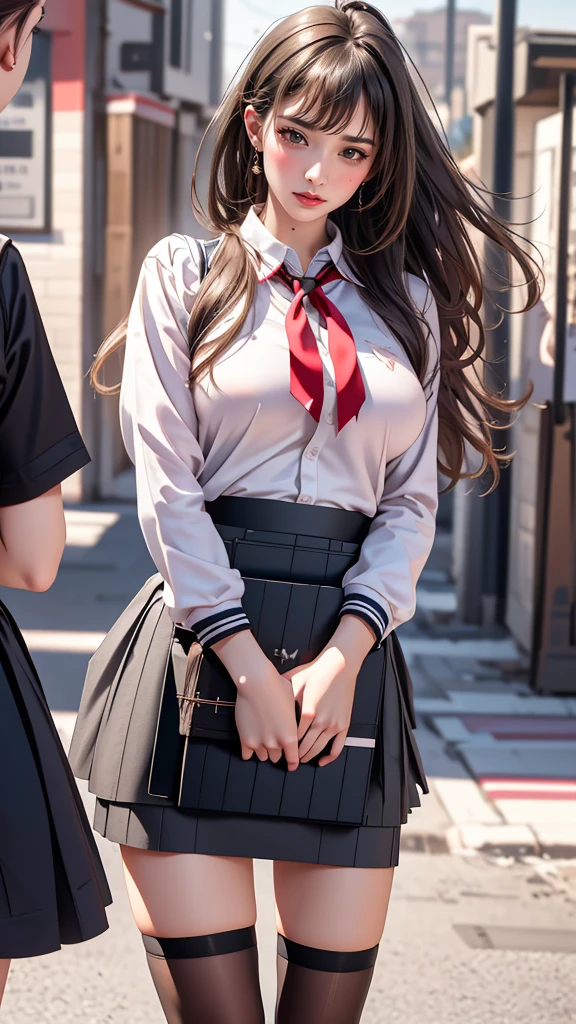 (uniforme de menina do ensino médio),(Pose pornográfica aleatória),(Tipo fino:1.8),(seios grandes),(penteado aleatório),(A mais alta qualidade de imagem,(8K),ultra-realistic,melhor qualidade, alta qualidade, alta definição, alta qualidade texture,alto detalhe,Linda detalhada,bem detalhado,CG extremamente detalhado,textura detalhada,uma representação realista do rosto,obra de arte,Sentido de presença)