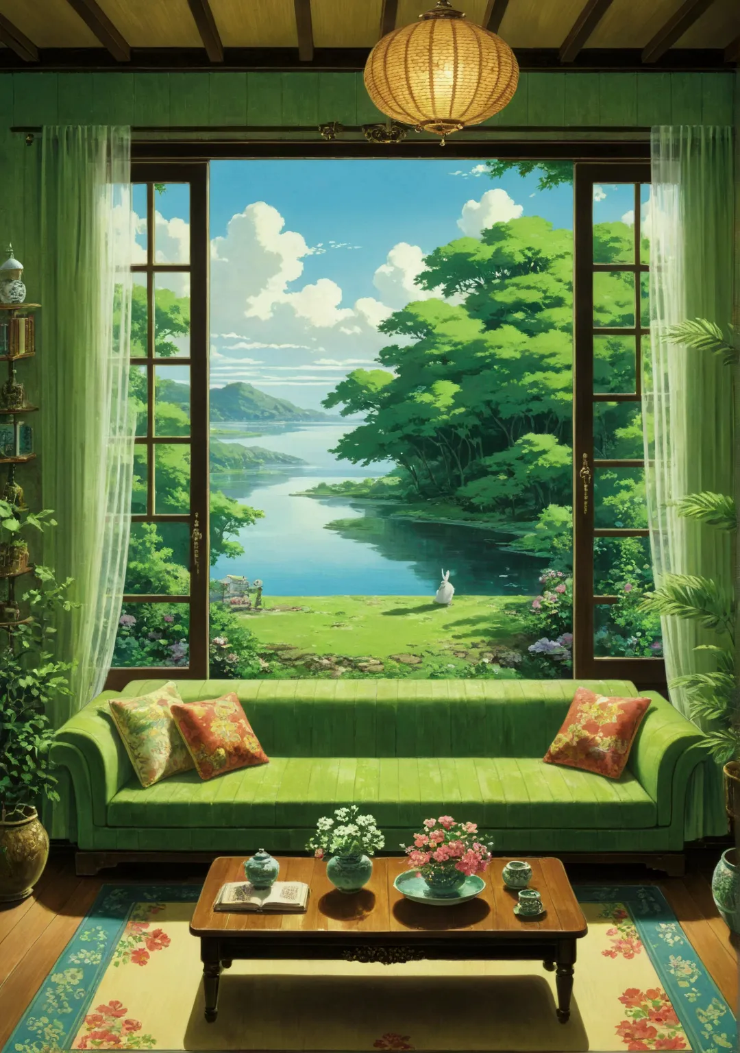 ghibli　summer 　stylish living room