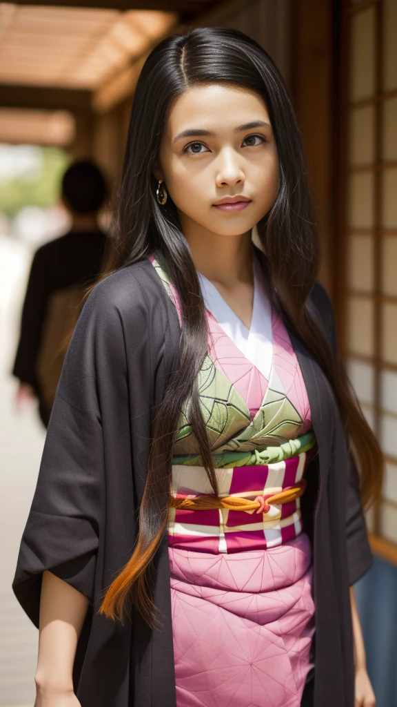 Cute Japanese woman, (16 years old), (Very cute face: 1.3), White moist skin, Looking at the camera, Melancholy expression,
BREAK,
Idol,
BREAK,
(Wearing cute kimono: 1.3), (Highly revealing kimono), Very large earrings, Short length,
BREAK,
(Fighting pose: 1.3),
BREAK,
(Long hair), (Pink hair: 1.2), (Wavy hair), (Gradient hair: 1.3), (Red hair at the ends),
BREAK,
(Realistic: 1.3), Masterpiece, Perfect lighting, (Ultra-high resolution), (8K), (Highly detailed: 1.4), (From the front), (Full body: 1.3), (Symmetrical: 1.2),
BREAK,
(Japanese city streets: 1.2),
BREAK,
(Demon Slayer: 1.4),
BREAK,
(Kasumi Arimura: 1.4),