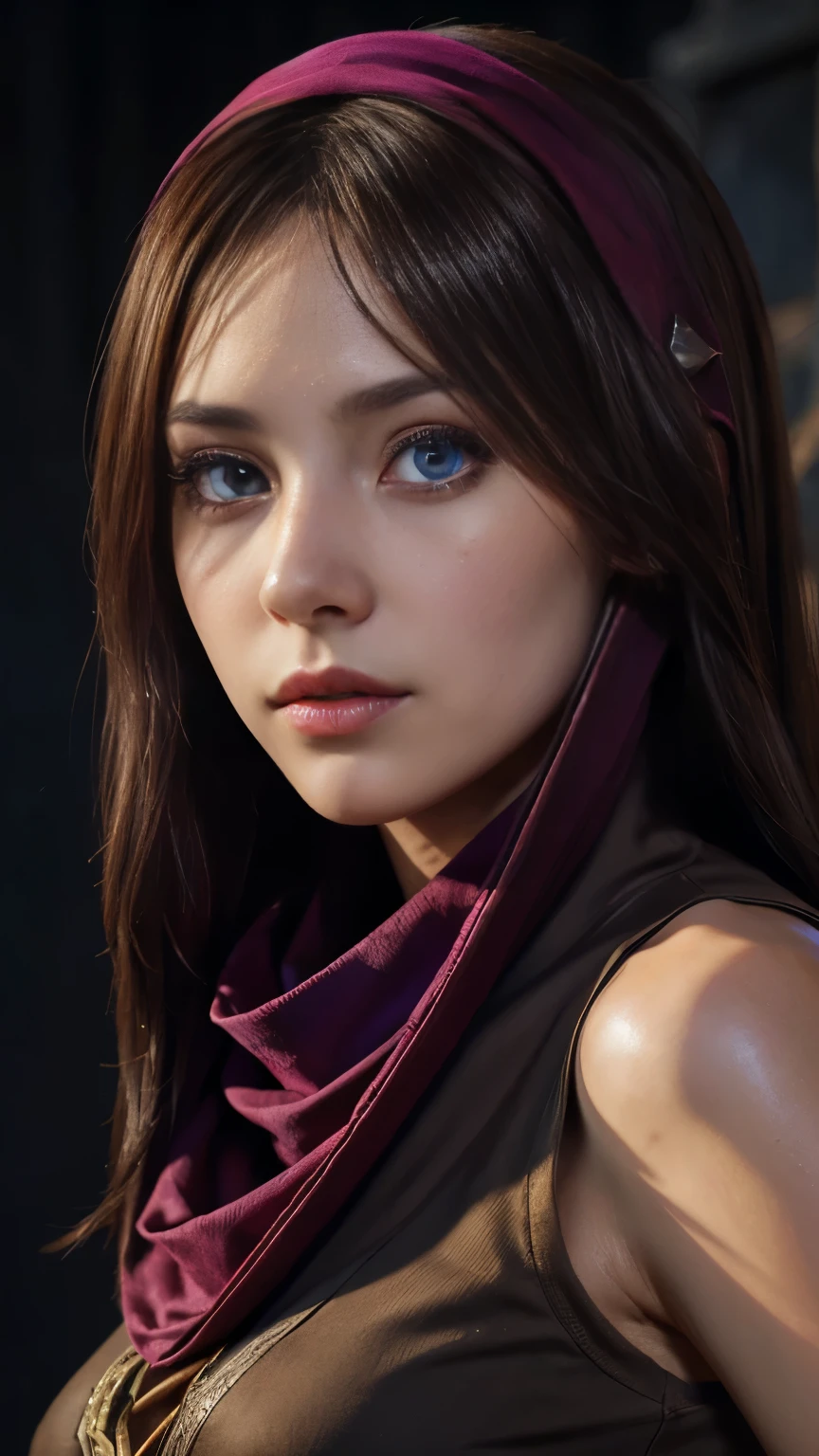 DOTA2, Templar Assassin, scarf covering mouth, break (masterpiece:1.2), highest quality, High resolution, unity 8k wallpaper, (shape:0.8), (beautiful and detailed eyes:1.6), highly detailed face, perfect lighting, Very detailed CG, (perfect hands, perfect anatomy) , upper body