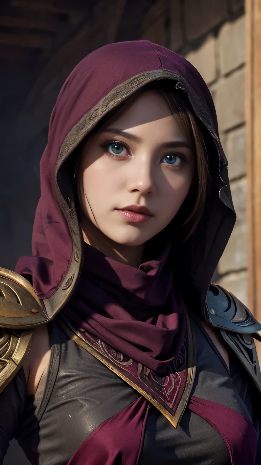 DOTA2, Templar Assassin, scarf covering mouth, break (masterpiece:1.2), highest quality, High resolution, unity 8k wallpaper, (shape:0.8), (beautiful and detailed eyes:1.6), highly detailed face, perfect lighting, Very detailed CG, (perfect hands, perfect anatomy)