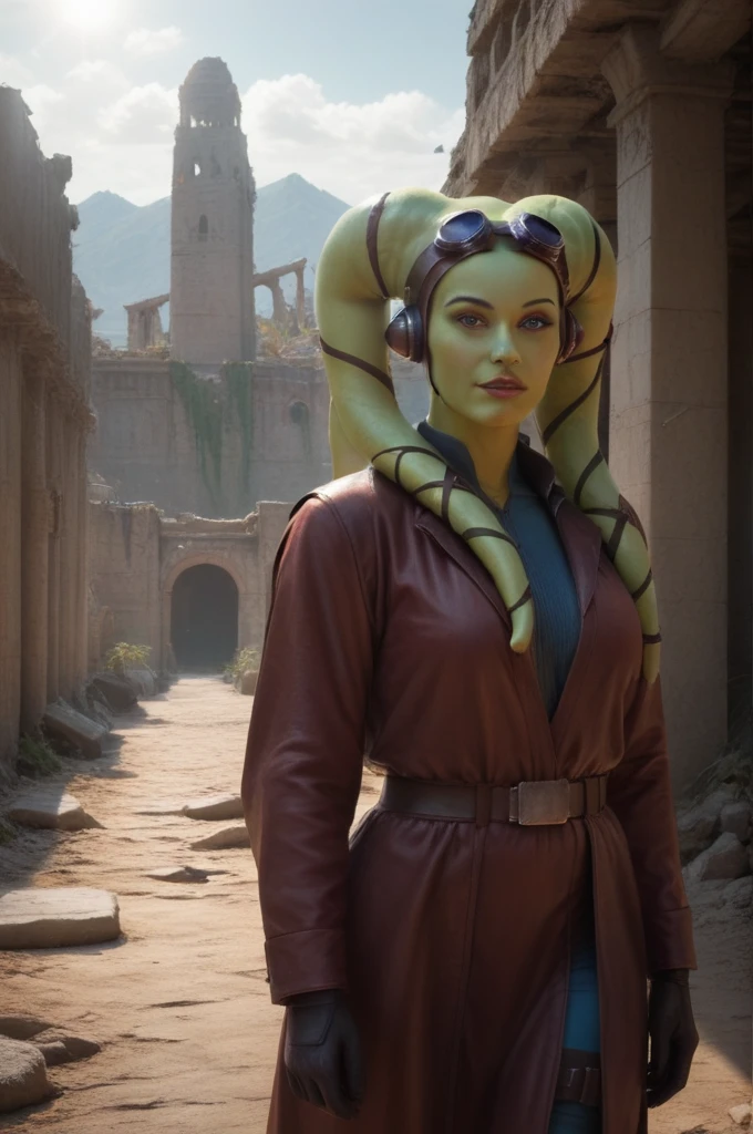 A ((fAll body)) (((herA syndullA))) ((綠皮 )) ((femAle twi'lek ))mAndAloriAn,wAlking on snow coverd ruins , ((綠色火眼 )) , beAutiful detAiled eyes, beAutiful detAiled lips, extremely detAiled fAce, long eyelAshes, mAndAloriAn Armor, 科幻, cinemAtic lighting, drAmAtic, 史詩, intricAte detAils, hyper-reAlistic, 8K, high-quAlity, photoreAlistic
