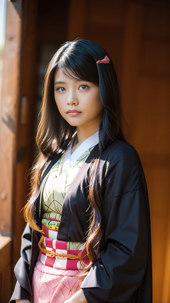 Cute Japanese woman, (16 years old), (Very cute face: 1.3), White moist skin, Looking at the camera, Melancholy expression,
BREAK,
Idol,
BREAK,
(Wearing cute kimono: 1.3), (Highly revealing kimono), Very large earrings, Short length,
BREAK,
(Fighting pose: 1.3),
BREAK,
(Long hair), (Pink hair: 1.2), (Wavy hair), (Gradient hair: 1.3), (Red hair at the ends),
BREAK,
(Realistic: 1.3), Masterpiece, Perfect lighting, (Ultra-high resolution), (8K), (Highly detailed: 1.4), (From the front), (Full body: 1.3), (Symmetrical: 1.2),
BREAK,
(Japanese city streets: 1.2),
BREAK,
(Demon Slayer: 1.4),
BREAK,
(Kasumi Arimura: 1.4),